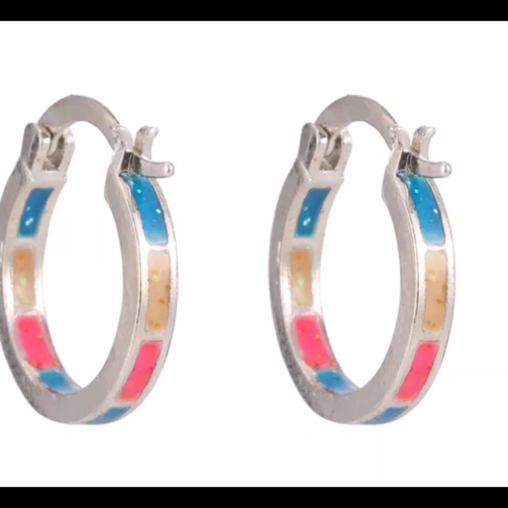 NWT! Sterling Silver Earrings with detail